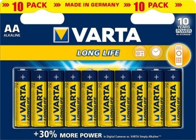 VARTA 10 Piles  Longlife Extra AA LR06