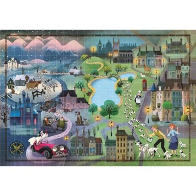 CLEMENTONI 101 DALMATIONS - DISNEY STORY MAPS (1000 STUKJES) 