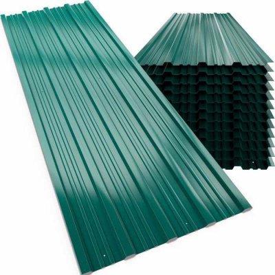 GARDEBRUK&REG; 12x T&ocirc;les profil&eacute;es 129x46cm vertes
