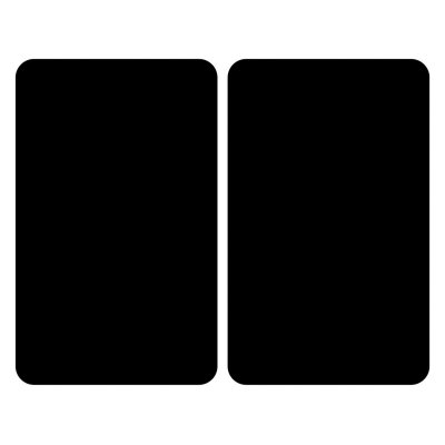WENKO 2 couvre-plaques universel colin - 30 x 52 cm - noir