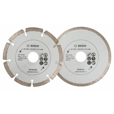 BOSCH 2 disques diamants 125mm mat&eacute;riaux