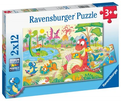 RAVENSBURGER 2 Puzzles - Mes Dinos Pr&eacute;f&eacute;r&eacute;s 
