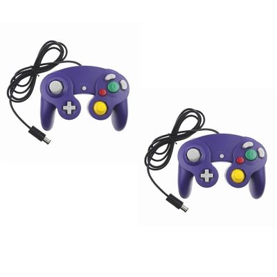STRA&SZLIG;E GAME &REG; 2 X Manette pour Nintendo Wii, Wii U et Gamecube - Violet