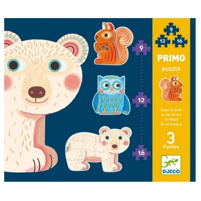 DJECO 3 Puzzles Evolutifs - Dans la For&ecirc;t