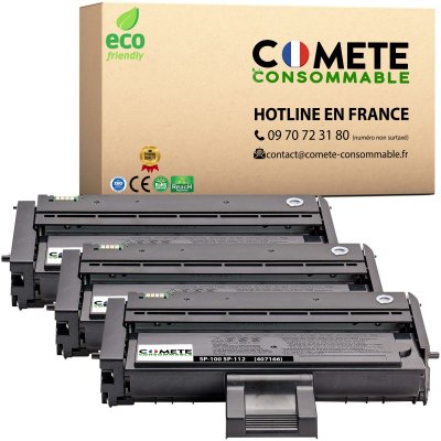  3 Toners compatibles RICOH SP100 Noir