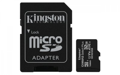 KINGSTON 32GB micSDHC 100R A1 C10 Card+ADP (SDCS2/32GB) - 