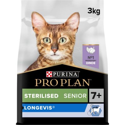 PRO PLAN 3kg Sterilised Adult 7+ dinde PURINA  pour chat