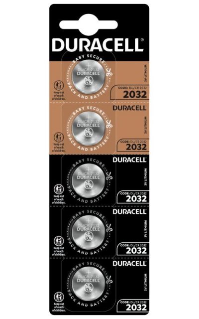 DURACELL 5 X piles  CR2032 HSDC 