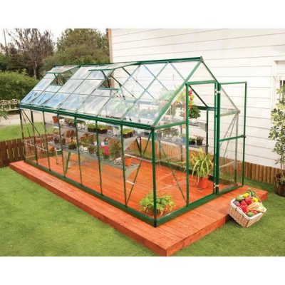 CANOPIA BY PALRAM 6&acute; x 14&acute; Palram Canopia Harmony Large Green Polycarbonate Greenhouse (1.85m x 4.26m)