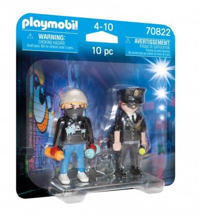 70822 Playmobil Duo Policier et taggueur 