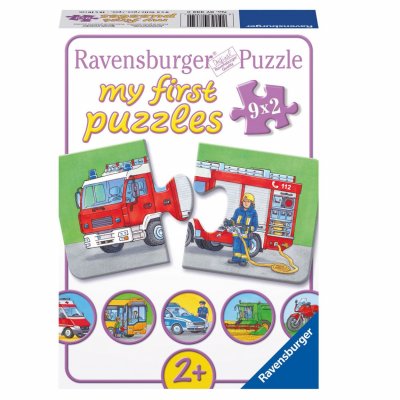 RAVENSBURGER 9 Puzzles - Les v&eacute;hicules 