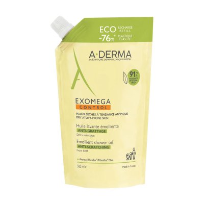 A-DERMA Exomega Control Huile D&eacute;maquillante Emolliente Eco Recharge