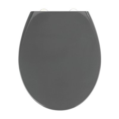WENKO Abattant wc easy-close - abaissement automatique - duroplast - gris
