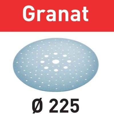 FESTOOL Abrasif  STF D225/128 P180 GR Granat - 5 pi&egrave;ces - 205667