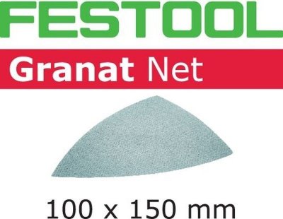 FESTOOL Abrasif maill&eacute; stf delta P100 gr NET/50 Granat Net - 203321 - 
