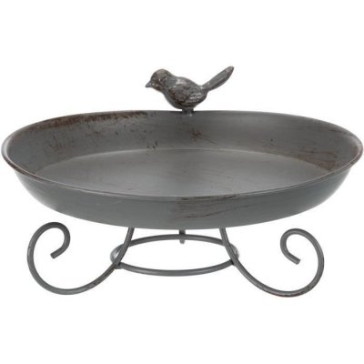 TRIXIE Abreuvoir m&eacute;tal &agrave; poser pour oiseaux Diam&egrave;tre 22 cm 800 ml