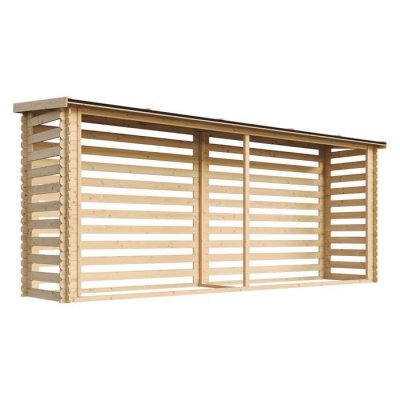 TIMBELA Abri &agrave; b&ucirc;ches 6,7 m3 - abri &agrave; v&eacute;lo/container -  M203 M203