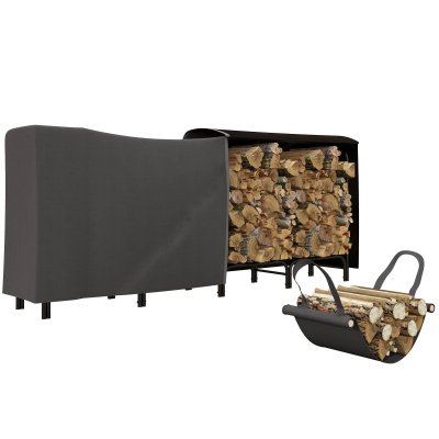 OUTSUNNY Abri b&ucirc;ches avec sac de transport m&eacute;tal noir