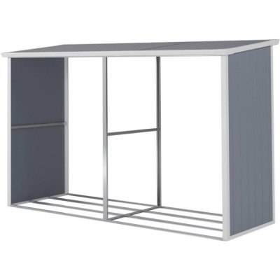 HABITAT ET JARDIN Abri b&ucirc;ches r&eacute;sine ""Alexandre"" - 3.38 m&sup2; - 302 x 112 x 190 cm - Gris