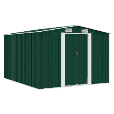 VIDAXL Abri de jardin 257 x 298 x 178 cm M&eacute;tal Vert  - Green