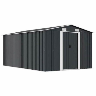 VIDAXL Abri de jardin 257 x 398 x 178 cm m&eacute;tal anthracite