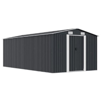 VIDAXL Abri de jardin 257 x 497 x 178 cm m&eacute;tal anthracite