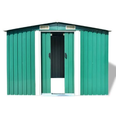HELLOSHOP26 Abri de jardin - 257x205x178 cm - M&eacute;tal vert