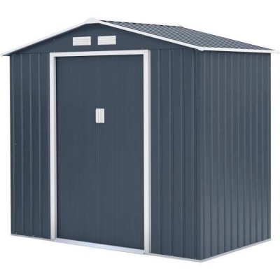 ARCHER Abri de jardin acier 2,7 m2. Avec kit d'ancrage inclus ASLIDING