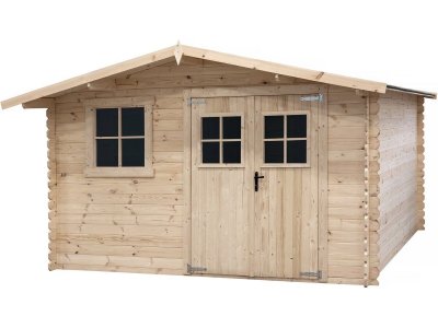 HABITAT ET JARDIN Abri De Jardin Bois 14m&sup2; "Oz" - 388 X 298 X 225 Cm - 28 Mm