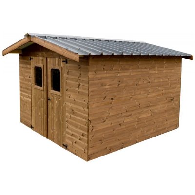 HABRITA Abri de jardin bois thermo chauff&eacute; 10.33 m&sup2; Ep. 19 mm