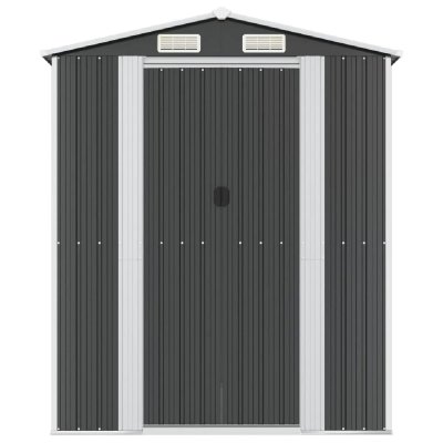 HELLOSHOP26 Abri de jardin en acier galvanis&eacute; - 192 x 274 x 223 cm - Anthracite