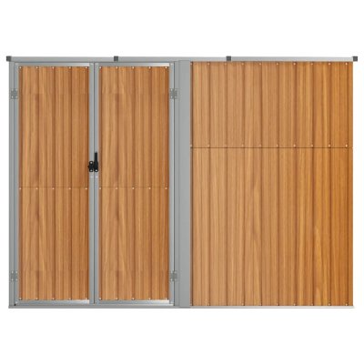 HELLOSHOP26 Abri de Jardin en Acier Galvanis&eacute; 225x89 cm - Marron
