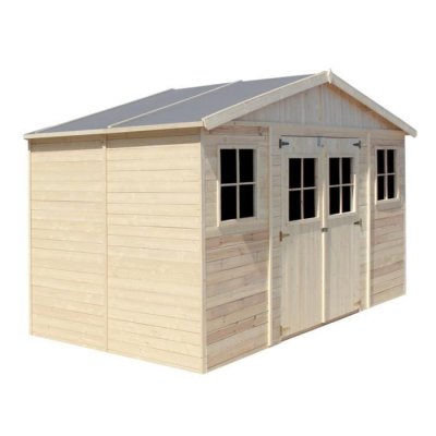 Abri de Jardin en Bois 8 m&sup2; - H246 x 418 x 220 cm - TIMBELA M332