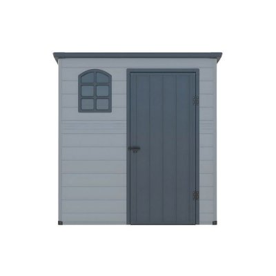 VENTE UNIQUE Abri de jardin en r&eacute;sine gris anthracite NERIO - 2,12m&sup2;