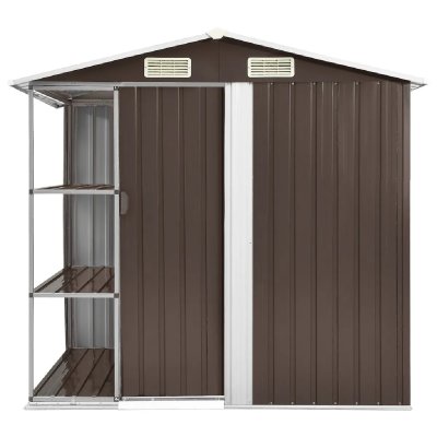 HELLOSHOP26 Abri de jardin -  - Cabanon - Fer galvanis&eacute; - 205 x 130 x 183 cm - Porte coulissante