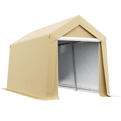 OUTSUNNY Abri de jardin imperm&eacute;able acier galvanis&eacute; beige