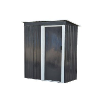 VENTE UNIQUE Abri de jardin m&eacute;tal en acier galvanis&eacute; gris 1,1 m&sup2; BIRON