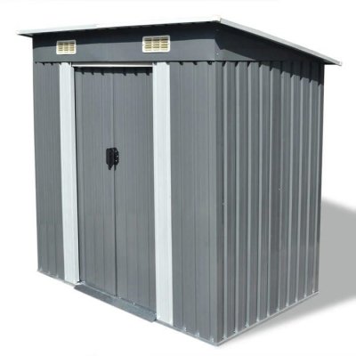 VIDAXL Abri de jardin M&eacute;tal Gris - 