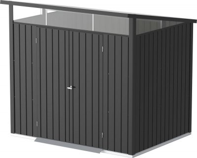 DURAMAX Abri de jardin m&eacute;tal MODERN - 4,45m&sup2; - Mono pente - Anthracite 