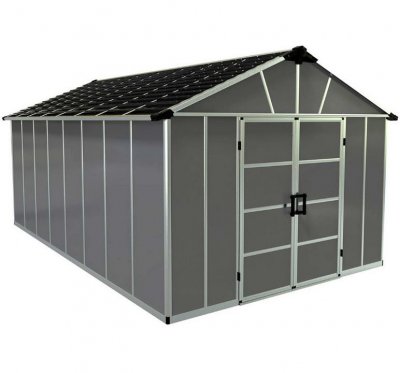 PALRAM Abri de jardin polycarbonate - Avec plancher - 15,1m&sup2; - YUKON