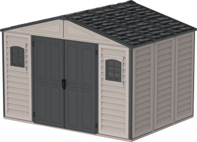 DURAMAX Abri de jardin PVC - 7,32m&sup2; - DARKGREY PREMIUM
