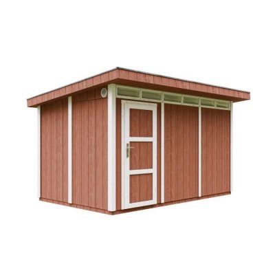 TIMBELA Abri de jardin qualit&eacute; premium 9m&sup2; l412xl279xh237 cm - rouge