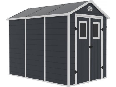 HABITAT ET JARDIN Abri de jardin r&eacute;sine ""Texas"" - 5.23 m&sup2;  - Anthracite