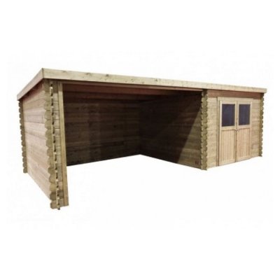 SOLID Abri de jardin Rohan 398+364x298cm traite autoclave