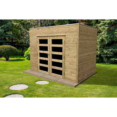 Abri jardin bois ""Capri"" - 5.94 m&sup2; - 2.99 x 1.99 x 2.25 m - 19 mm