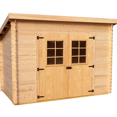 HABRITA Abri monopente en madriers bois massif 20mm 6.05m&sup2;