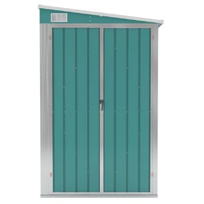 HELLOSHOP26 Abri mural - 118x194x178 cm - Acier galvanis&eacute; vert