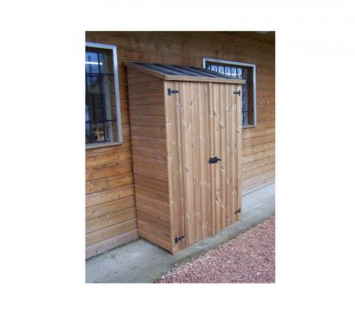 HABRITA Abri mural bois multi-usages 0.64 m&sup2; avec 3 &eacute;tag&egrave;res the1206.01