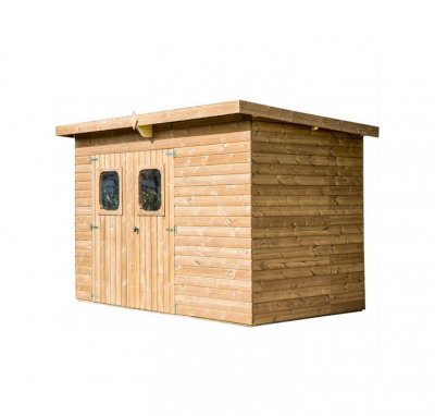 HABRITA Abri Theora En Bois Massif Sans Plancher, Toit Mono Pente 6,78 M&sup2;