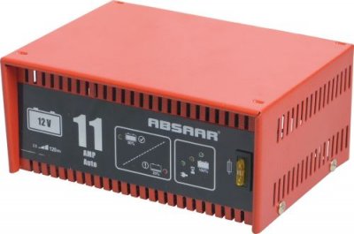 ABSAAR  Chargeur de batterie 12 Volt 25-120 Ah 11 amp&egrave;res rouge
